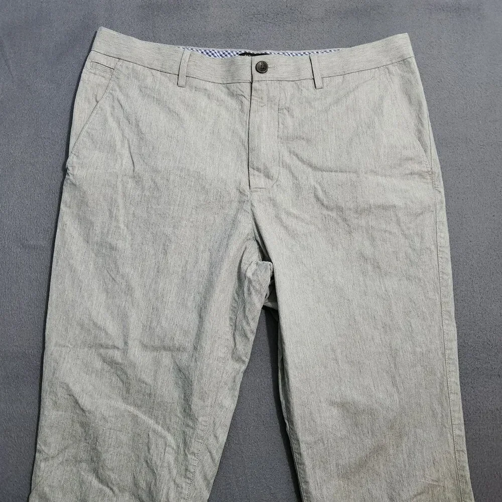 Banana Republic Dress Pants Men 36X32 (37X31) Gray Kentfield Straight Leg